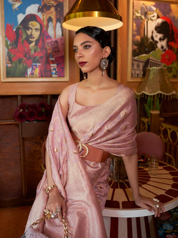 Purple Art Silk Saree