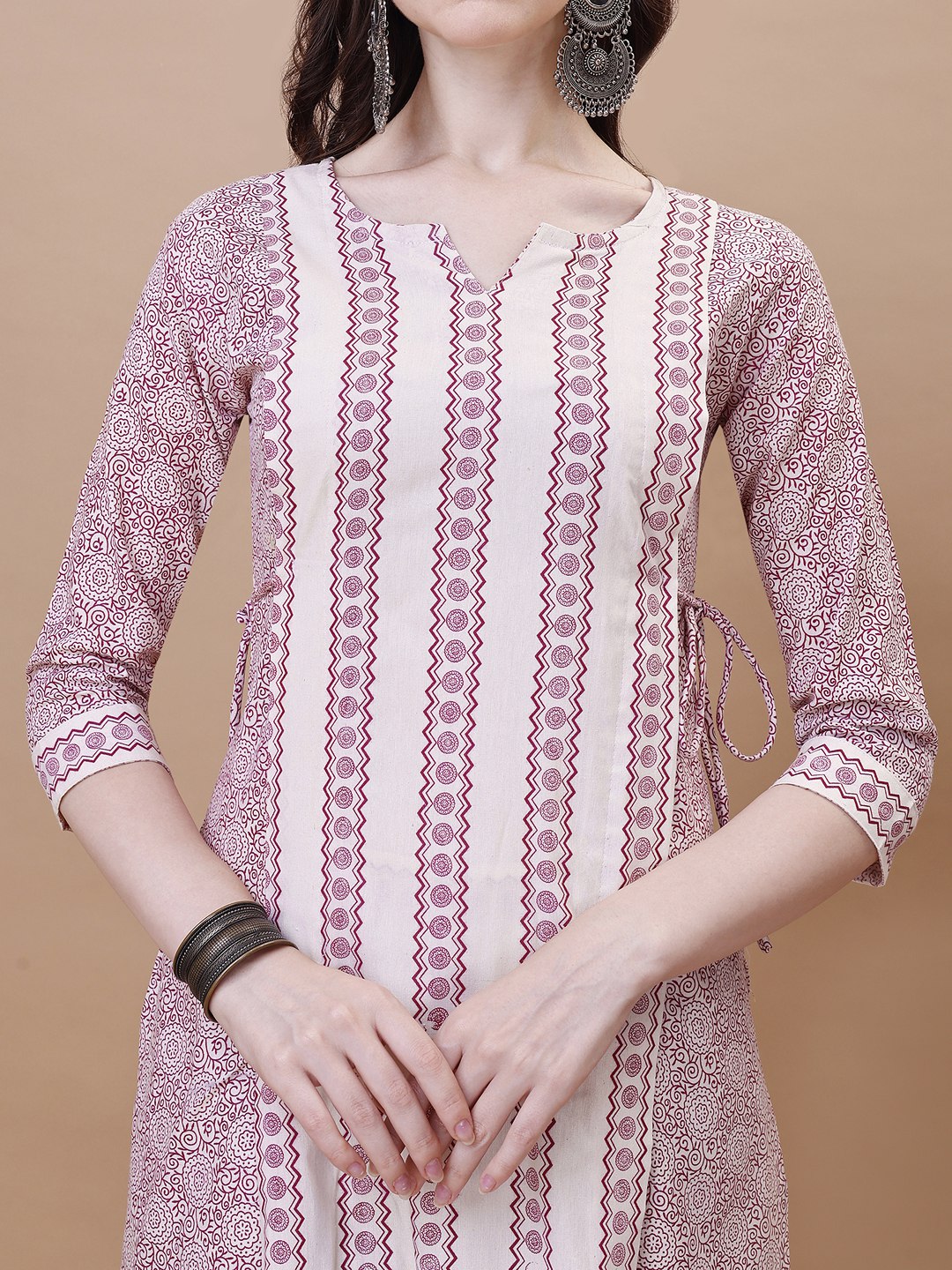 Designer Cotton Printed Kurta Set with Dupatta