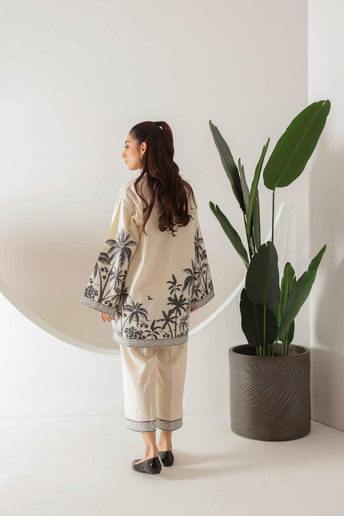 sophisticated Cotton Co-ord Set featuring nature-inspired prints.