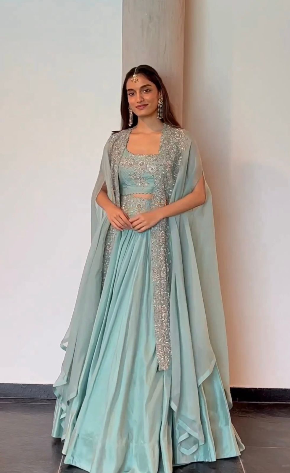 Shrug Style Kalidaar Lehenga Set