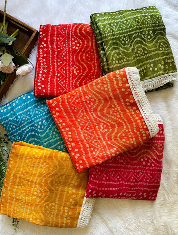 Summertime Tinted Bandhej Sarees