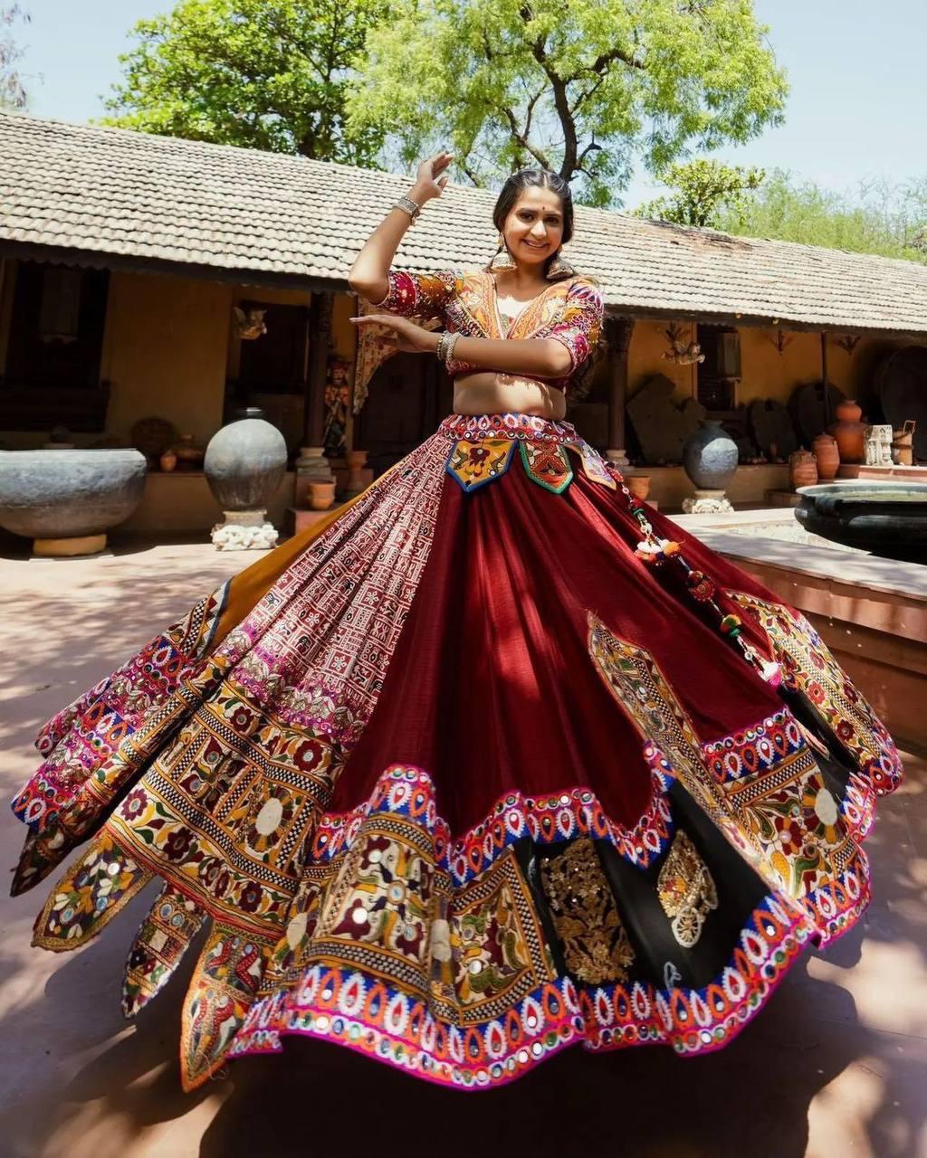 Colourful Indian festival Navratri Lehenga Choli
