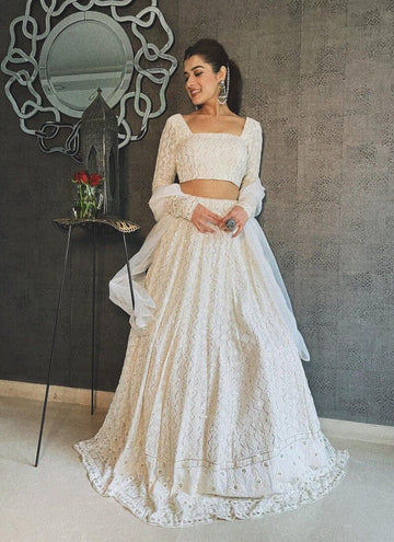 Chickenkaari Ivory Lehenga Choli