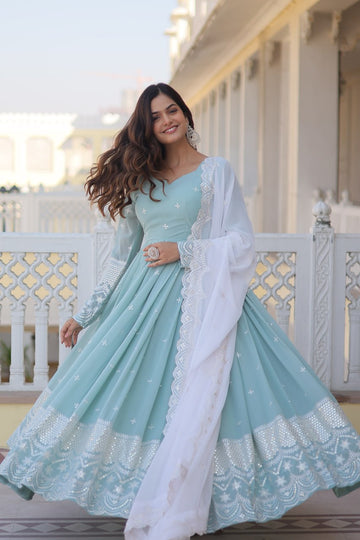 New Latest Aliya Cut Anarkali Suit Set