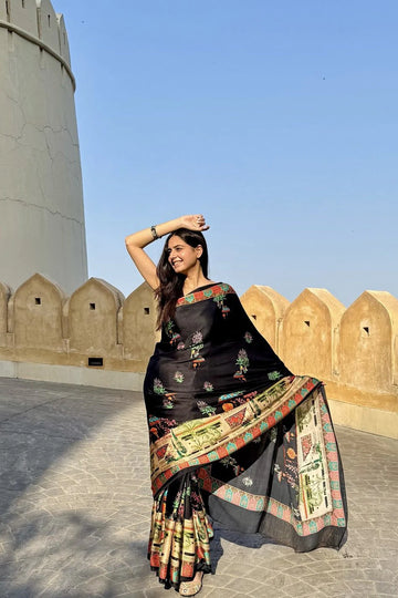 The Leela Satin Silk Saree